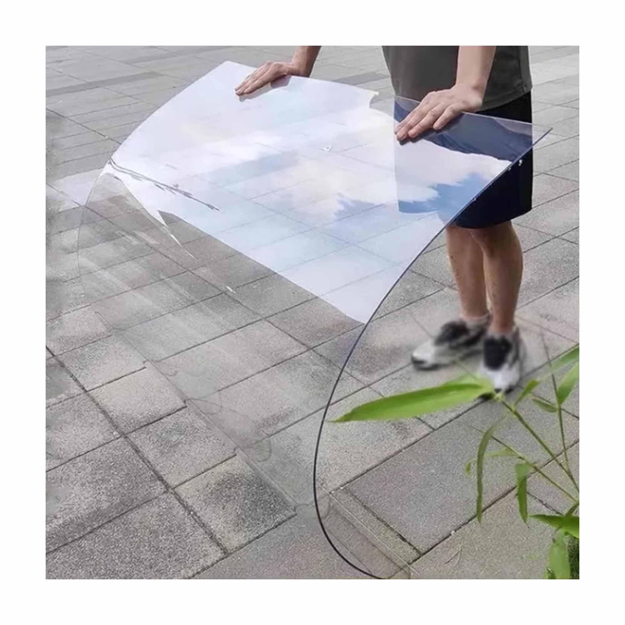 Feuille de toiture en polycarbonate incassable et claire de 1.2mm pour auvent extérieur