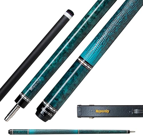 Miniatura 19 de Taco de billar de fibra de carbono de Moyerely, palo de taco de 11.8mm/12.5mm de baja deflexión, palo de piscina profesional con estuche Arce ojo