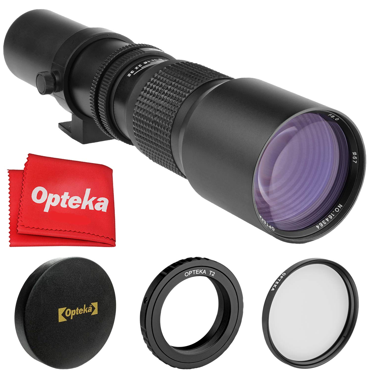 Opteka 500mm f/8 Telephoto Lens for Sony a9, a7R, a7S, a7, a6500, a6300