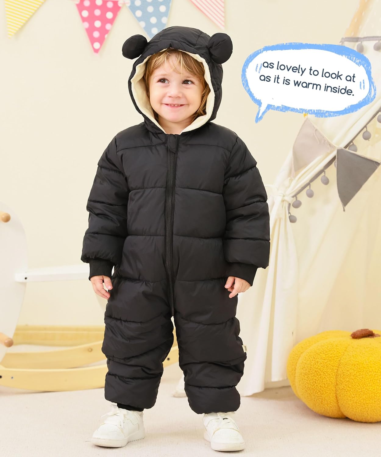 UNIFACO Baby Boys Snowsuit Newborn Baby Girls Winter Coat Toddler Clothes - Image 2