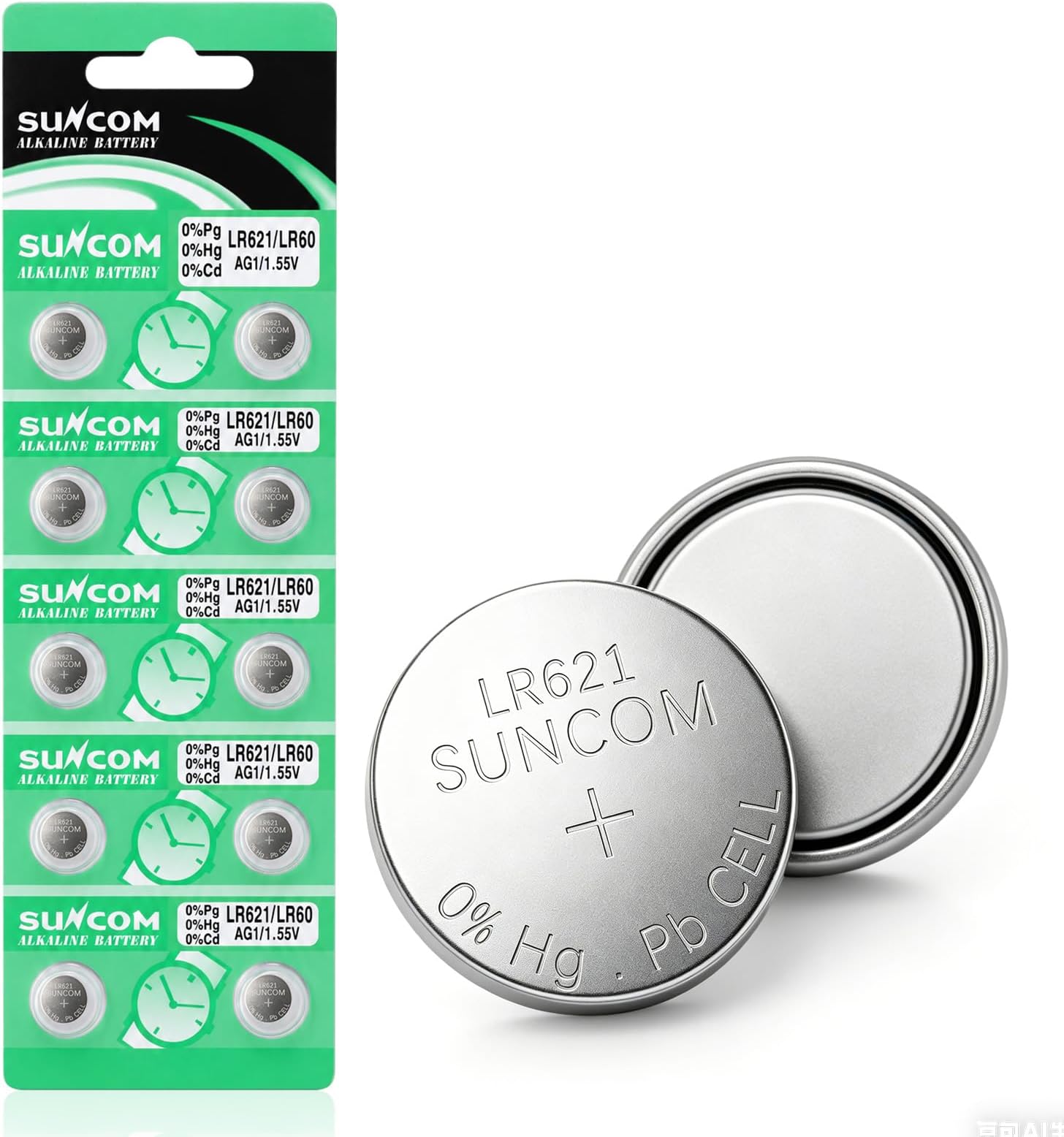 (10 pcs AG1 Alkaline 1.5V Button Cell Battery Single Use V364 GP364 LR621W TR621 Watch Toys Remotes Cameras