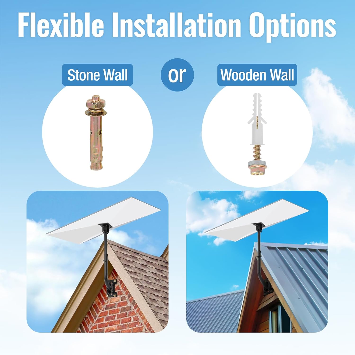 FAHKNS Gen 3 Starlink Mount, Adjustable Heavy Duty Wall & Roof Mounting Kit, Starlink Pole Mount Pipe Adapter , Compatible with V3 Starlink Standard Dish