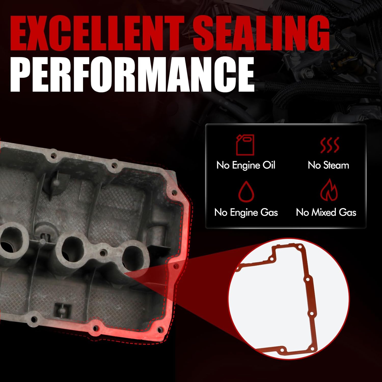 MITZONE Engine Valve Cover Compatible with 2006 2007 BMW 325i 325xi 330i 330xi 525xi 525i 530i 530xi Z4 3.0L Replace # 11127548274