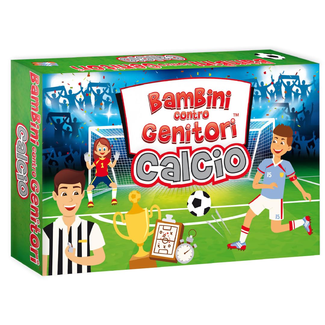 KANGUR Bambini Contro Genitori Calcio Quiz 54 Carte Gioco di Domande Calcio per Bambini e Famiglie Gioco da Tavolo Educativo Anni 6+ Gioco Compatto Regalo per Piccoli Calciatori e Tifosi