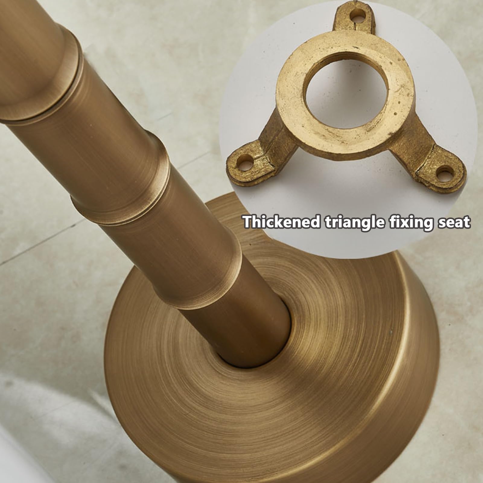 Columna de Agua de bambú Antiguo Totalmente de Cobre - Grifo Exterior Decorativo con hidrante anticongelante montado en el Suelo para riego y Lavado de Jardines.