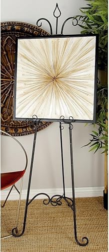 Deco 79 - Caballete de metal para presentación clásica 66 pulgadas Deco 79 - Caballete de metal para presentación clásica 66 pulgadas