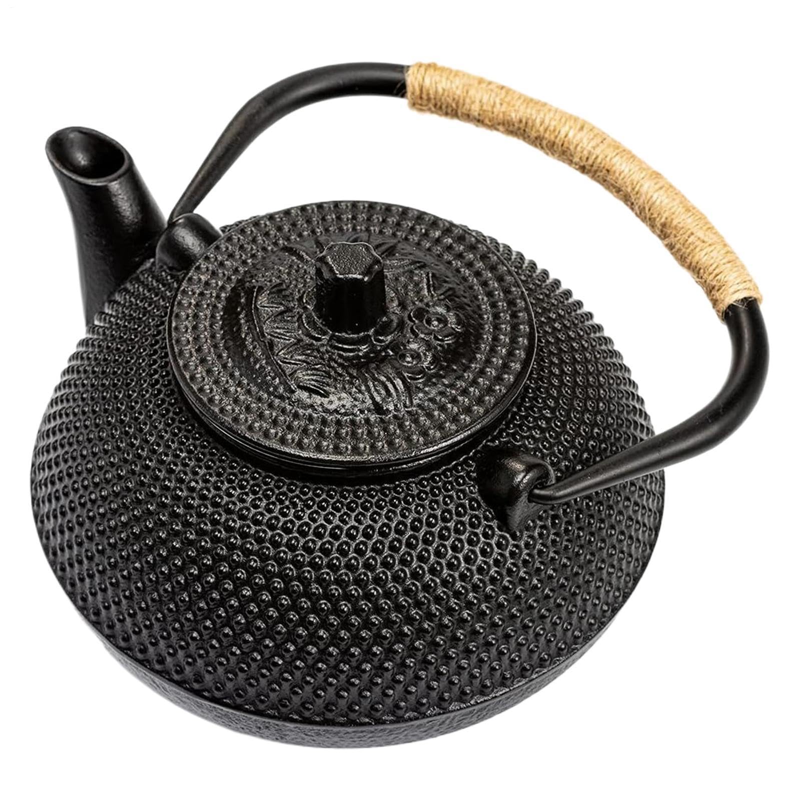 Tetera de hierro fundido | Interior esmaltado | Para Cocina,Hogar Cocina Restaurante Senderismo Picnic Preparación Infusiones