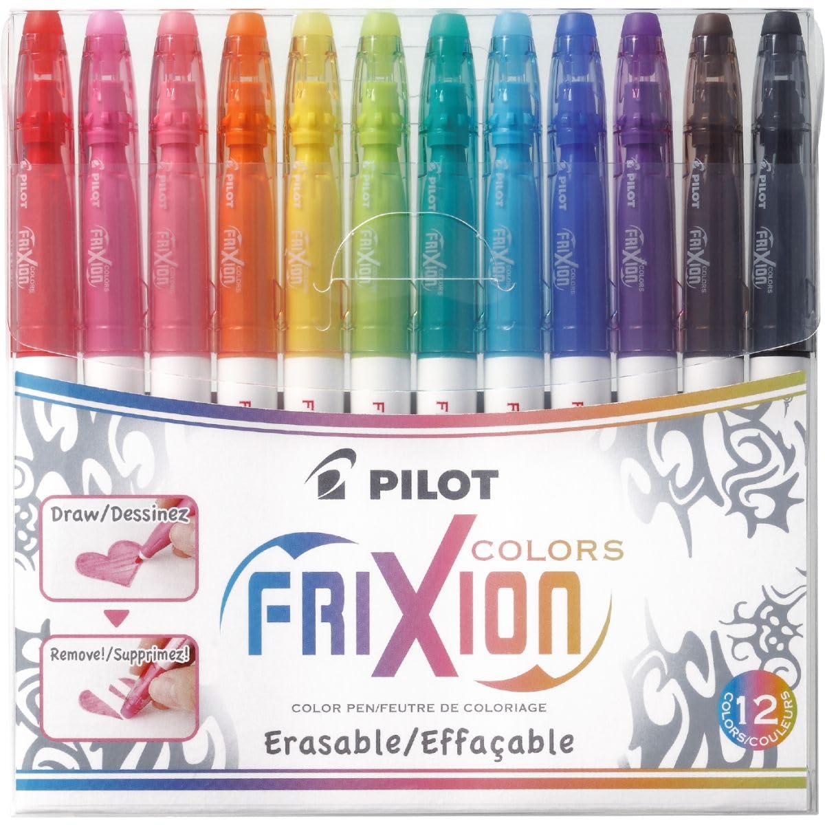Pilot Frixion Colors Lot de 12 Feutres Effaçables (3 ans et +) | Pen Store