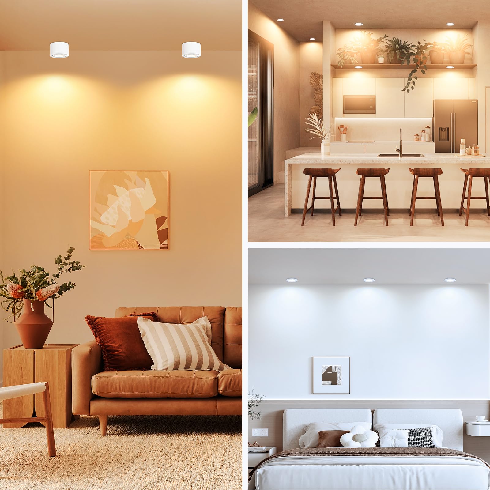 GeyouLux LED Módulo 230V Ultraplano ø50x23mm para Focos - 6W 600LM IP44 Ángulo de Haz de 120° Blanco Cálido Blanco Natural Blanco Frío Regulable - Sustitución de Bombillas MR16/GU10-10 Piezas