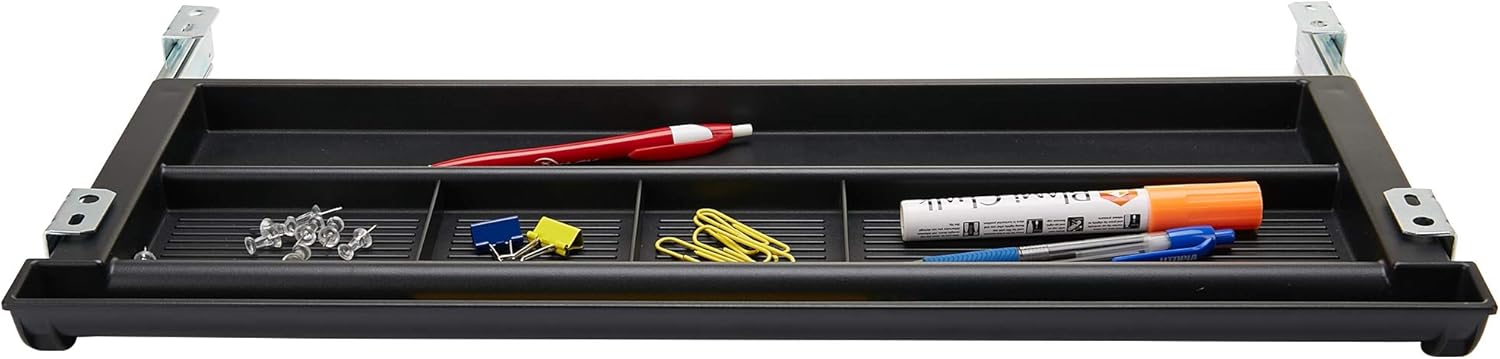 Mind Reader Anchor Collection, Undermount Keyboard Organizer, 21.25" L x 8" W x 1.5" H, Black