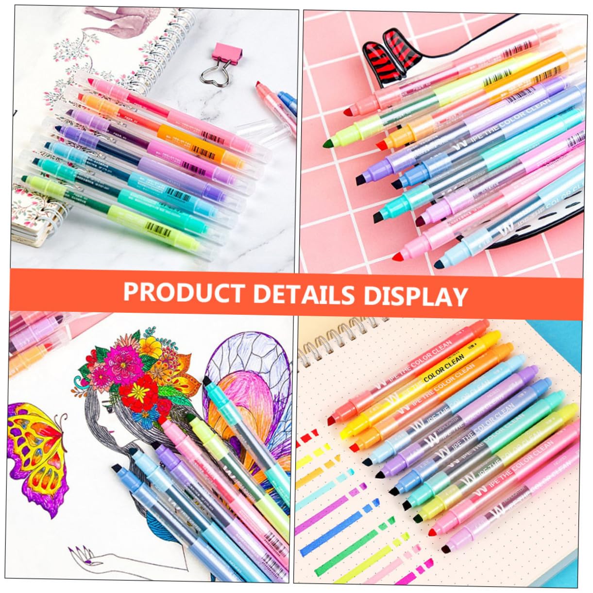 DOITOOL 3 Series Resaltador Borrable Bolígrafos Lindos Bolígrafos Borrables Fluorescente Rotulador Pluma De Escribir Papelería De Estudiantes Iluminador Líquido Pastel 10 Piezas X 3
