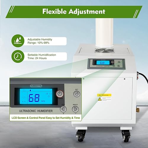 Miniatura 4 de Humidifer agrícola industrial ultrasónico humidificador comercial para plantas de gran volumen (6.6 lbsH) automático ultrasónico Mist Maker 160MH