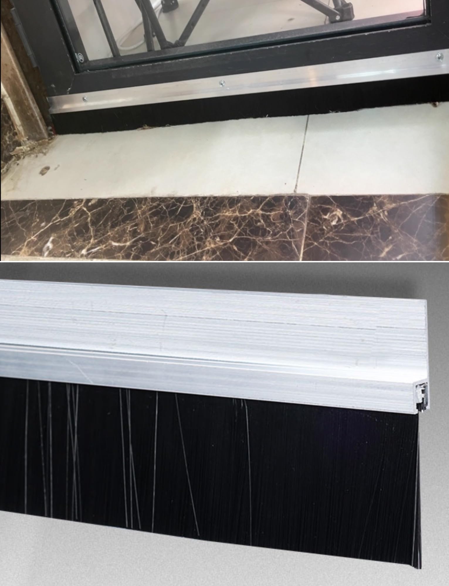 Taśma aluminiowa typu H uszczelka z nylonowym włosiem zapewnia odporność na warunki atmosferyczne i kurz w szafkach i obudowach