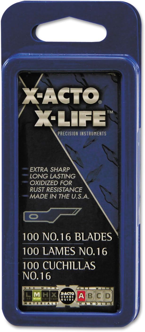XACTO 16 Bulk Pack Blades for XActo Knives, 100/Box