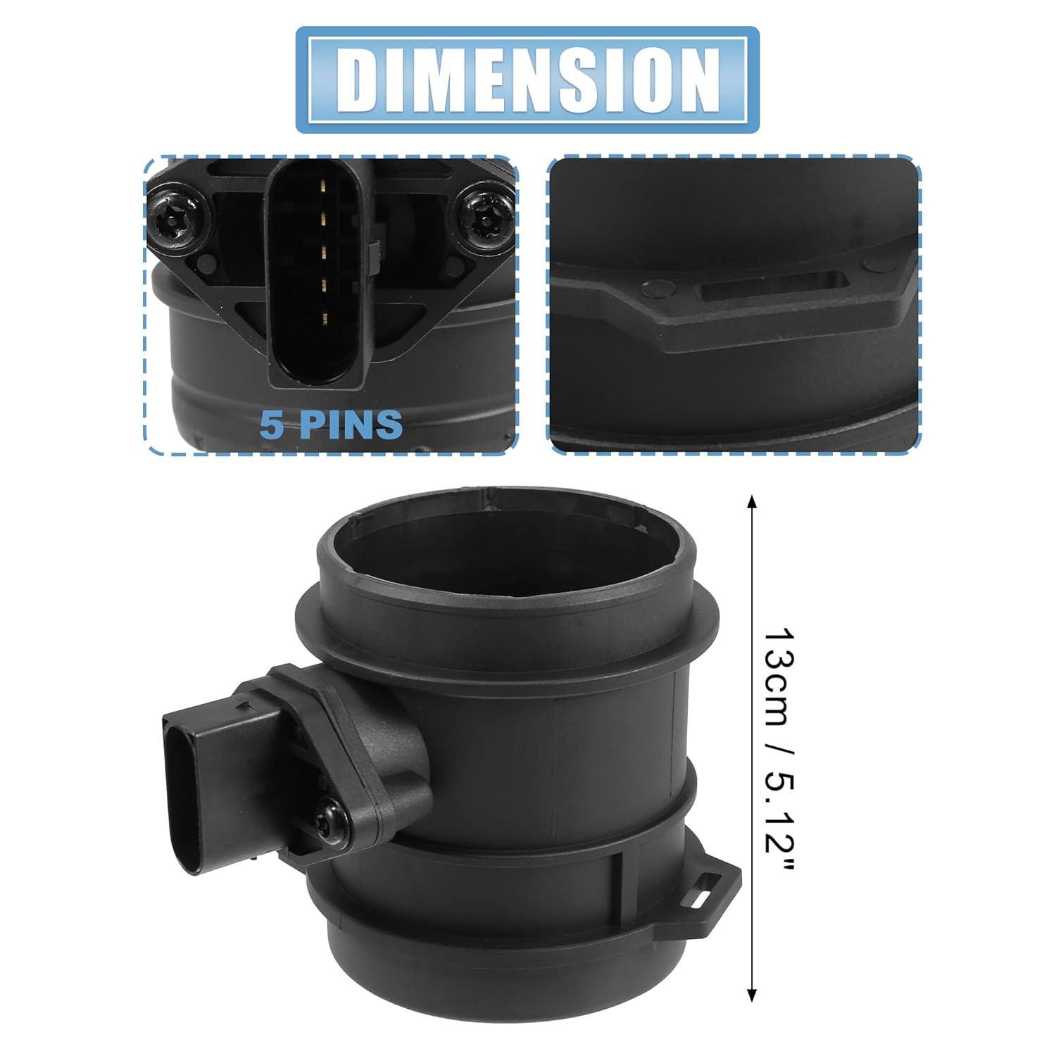 X AUTOHAUX 0280217810 Car Mass Air Flow Sensor Meter MAF Sensor Airflow Replacement for Mercedes-Benz SLK55 AMG 2005-2010 for Mercedes-Benz E500 2003-2006