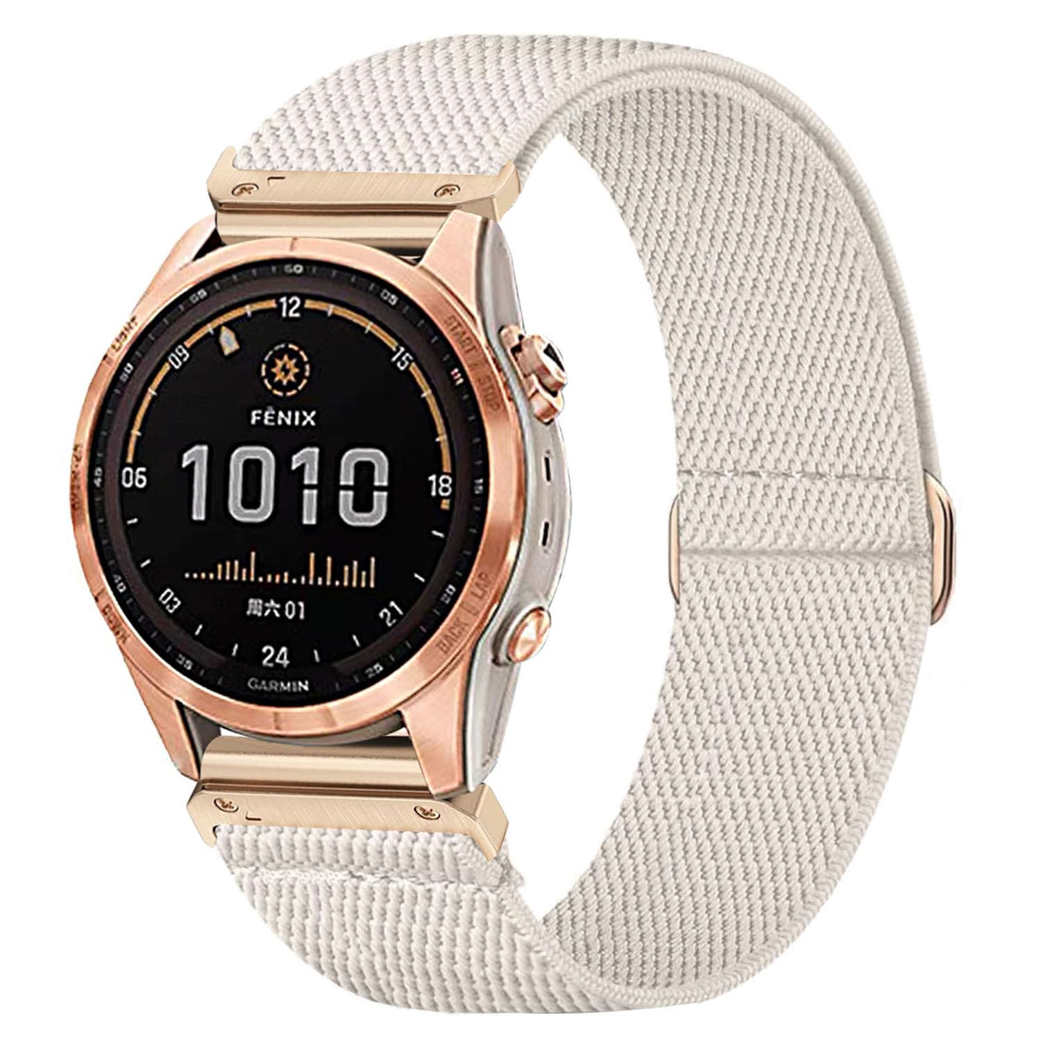 Stretchy Watch Bands Compatible with Garmin Fenix 7S / Fenix 6S / Fenix 5S / epix Pro 42mm, Quick Fit 20mm Nylon Elastic Fabric Strap for Garmin Approach S70 42mm-image-18