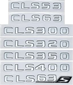 Car Trunk Letters Logo Emblem Badge Decals Sticker Compatible with CLS ...