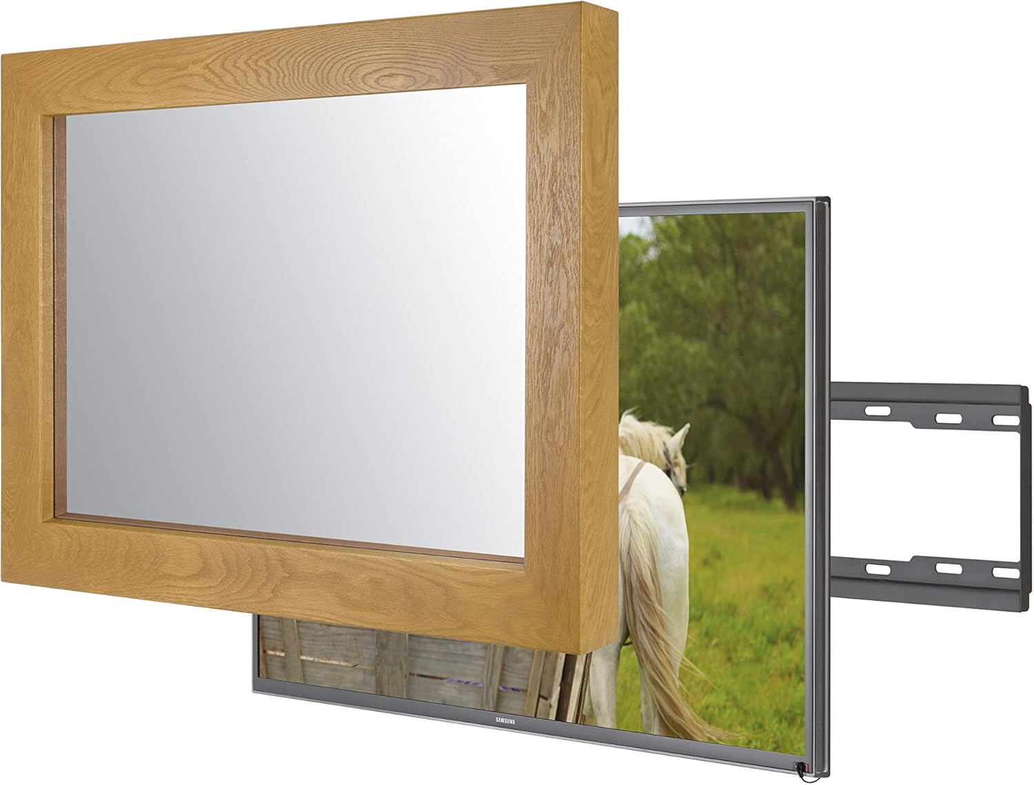 Handmade Framed Mirror TV with Samsung to Blend This Hidden Mirrored Television into Your Home or Business Decor (43 Inch, Flatenium Original)