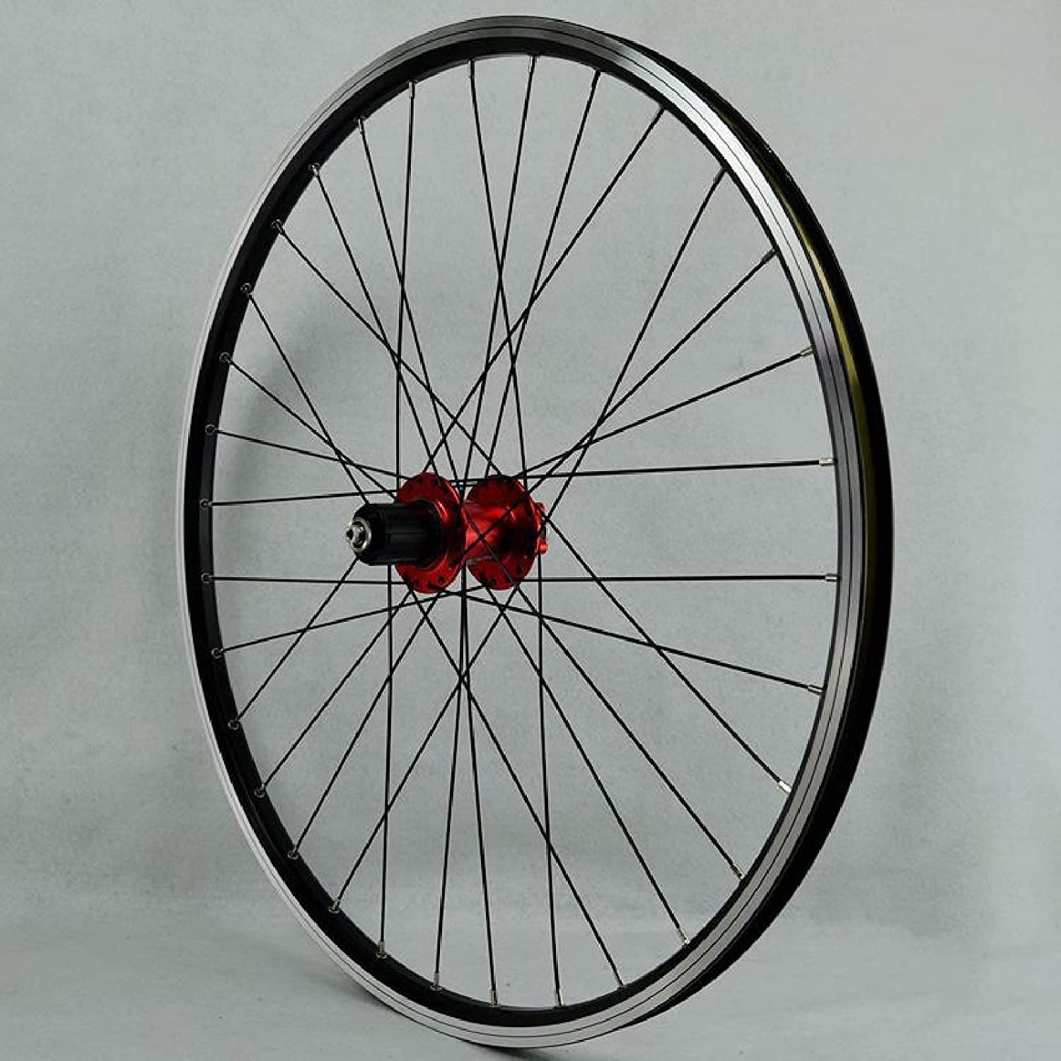 26-Zoll-Mountainbike-Laufradsatz, doppelwandige Aluminiumlegierungs-Scheibenbremslaufräder/Mountainbike-V-Bremse, 11 Gänge (Red)