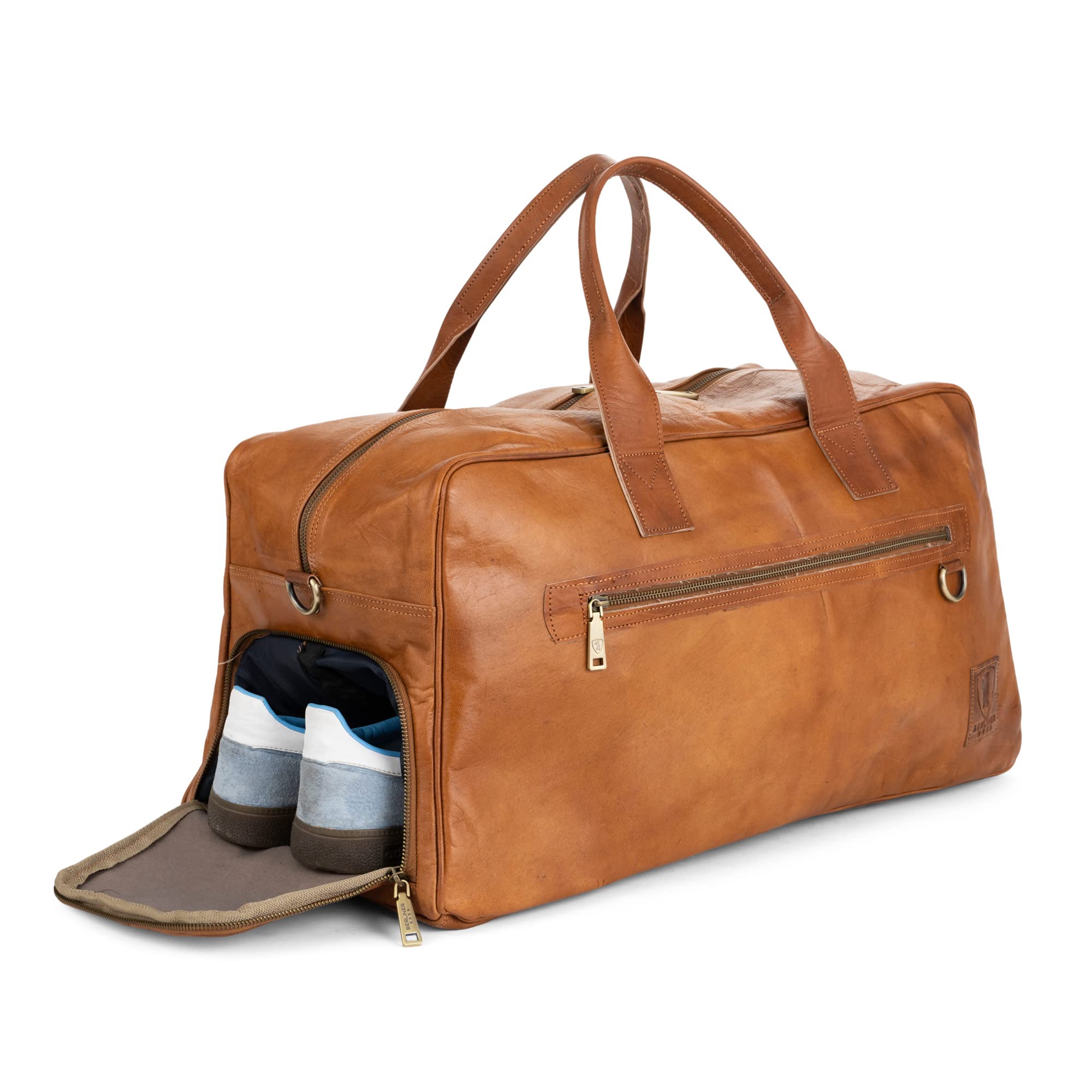 Berliner Bags Weekender Austin XL Vintage mit Schuhfach - Braun