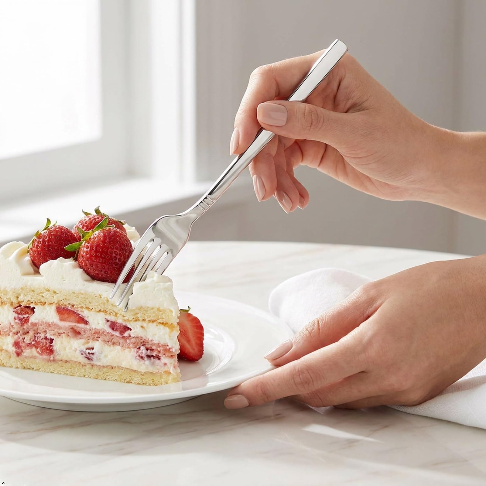 12-Piece Stainless Steel Dessert Forks, Small Fork — Amazon image 8