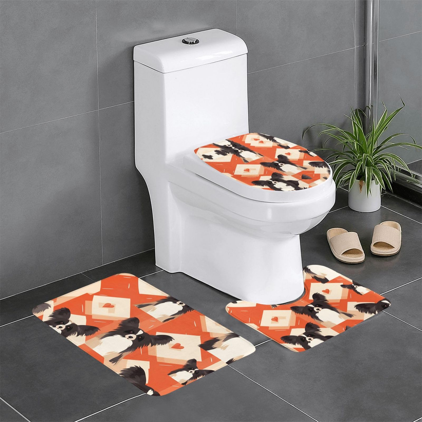 Tapis de salle de bain antidérapants premium pour coiffeuse et toilettes