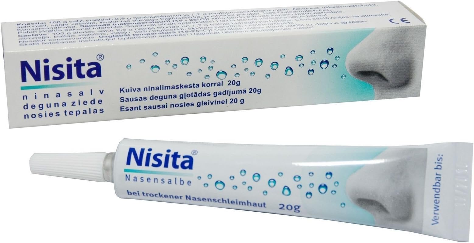 Nisita Nasal Ointment 20mg for Dry mucous Membrane with sea Salt Blocked Nose