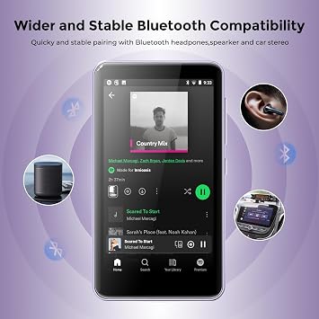 innioasis 80GB Kids MP3 Player with Bluetooth, WiFi, 4.0