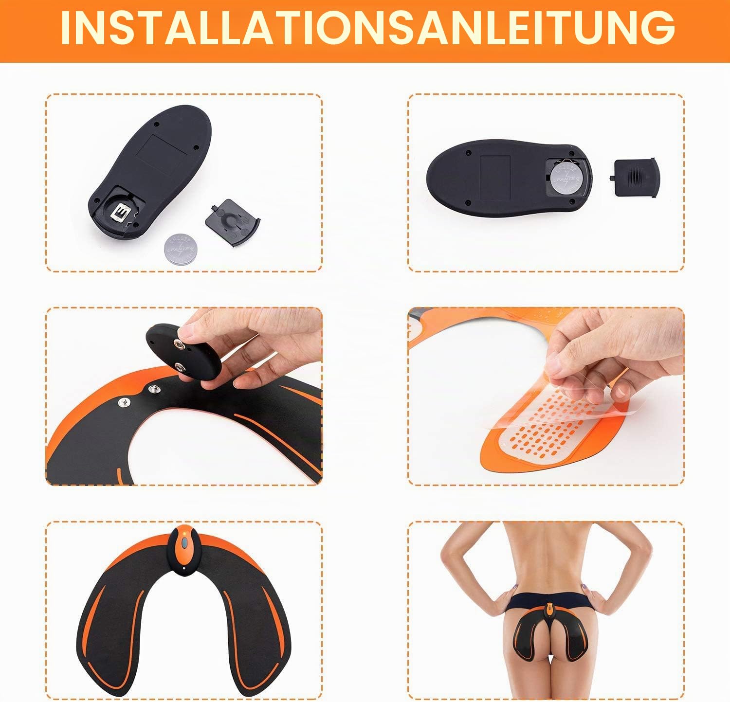 EMS Trainer trainingsgerät,Elektrostimulator für das Gesäß, EMS-Trainingsgerät zur gezielten Stimulation der Gesäßmuskeln, Muskelentwicklung, Hüfttrainer, Fitness Training für Frauen des Gesäßes