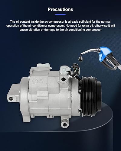 Miniatura 7 de ECCPP Compresor de AC con embrague 2007-2014 apto para Ford Edge para compresor de CA Lincoln MKX 3.5L