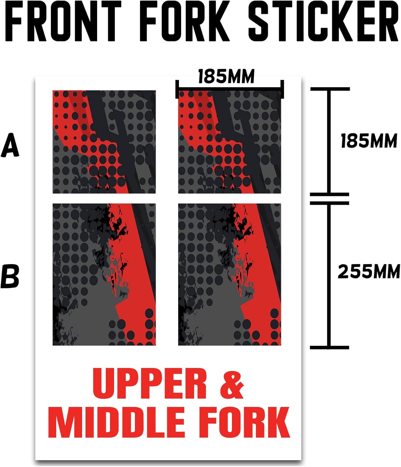 MC MOTOPARTS Front Fork Tube Wrap Vinyl Graphics Decal FK45 Compatible with MX Dirt Bike YZ250F YZ450F KLX250 WR250R