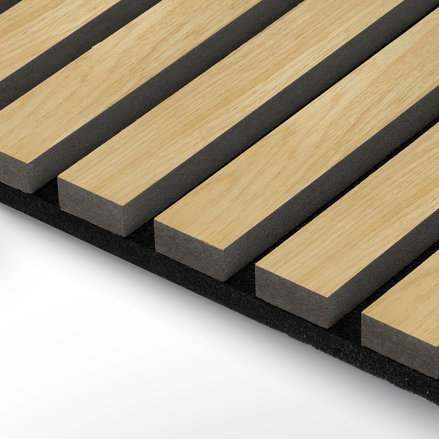 Panele akustyczne, okładziny ścienne, dekoracja ścian wewnętrznych, 4 sztuki 120 x 60 cm, grubość 2,1 cm, panele ścienne z drewna i filcu, panele drewniane surowe drewno, do dekoracji