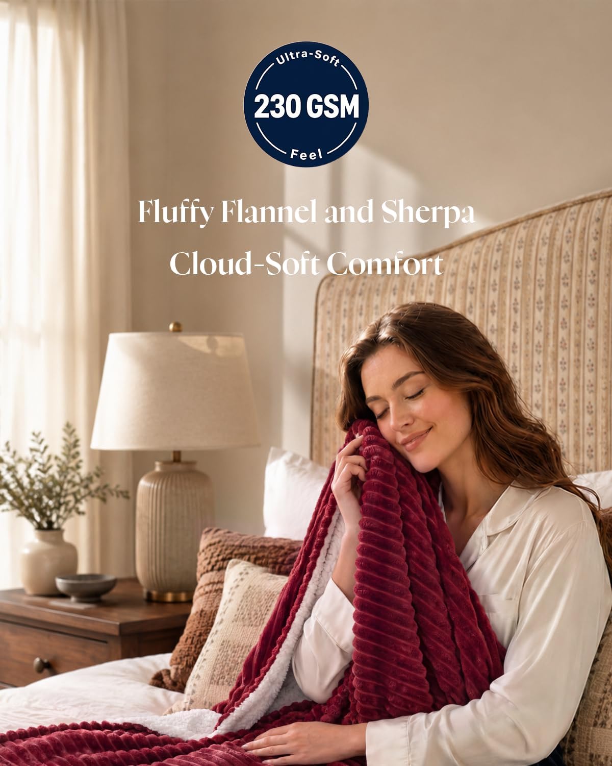 JOYFLAME Ultrasoft Electric Blanket Throw: 3.5 LB Cozy 230 GSM Fluffy Plush image 2