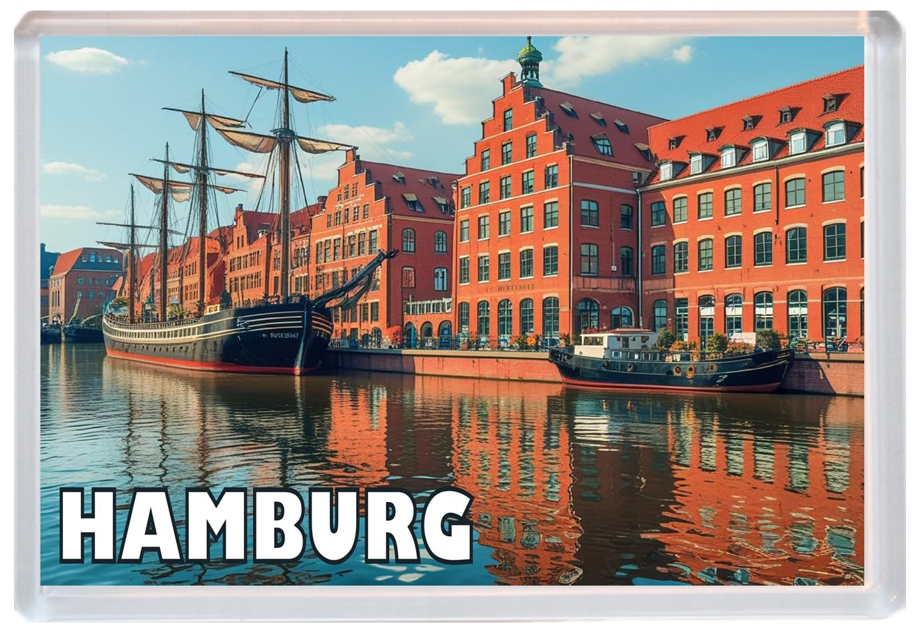 Baked Bean Store Multicolor Hamburg - Gemany - Jumbo Artistic Fridge Magnet 96 X 67Mm