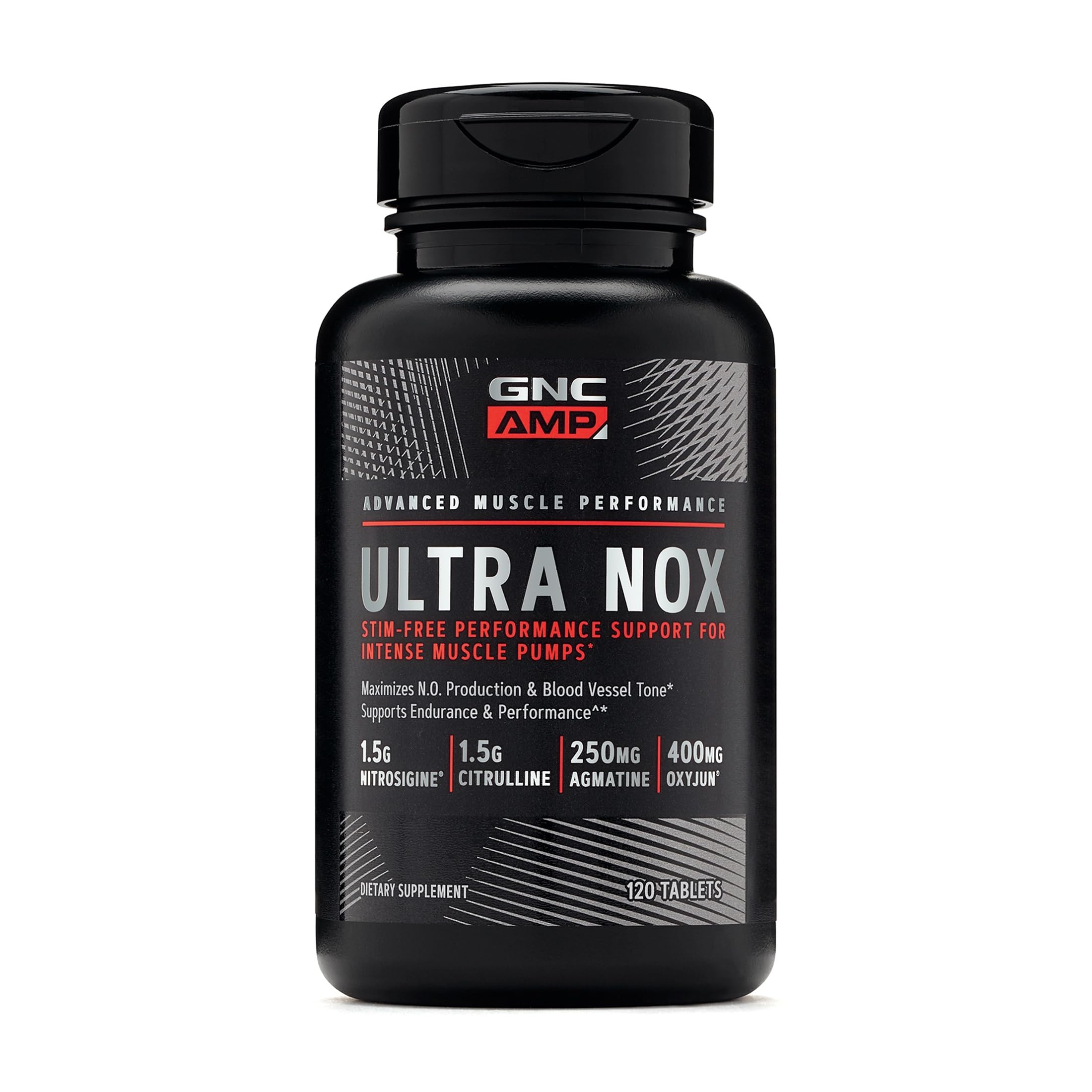 GNC AMP Ultra Nox, Supports Endurance & Performance, Stim-Free, 120 Count