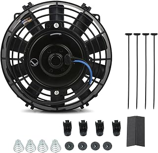 DHAZIR 8 Inch Slim Push Pull Radiator Cooling Fan 12V 80W 1350 CFM Universal for Trucks Trailers High Performance