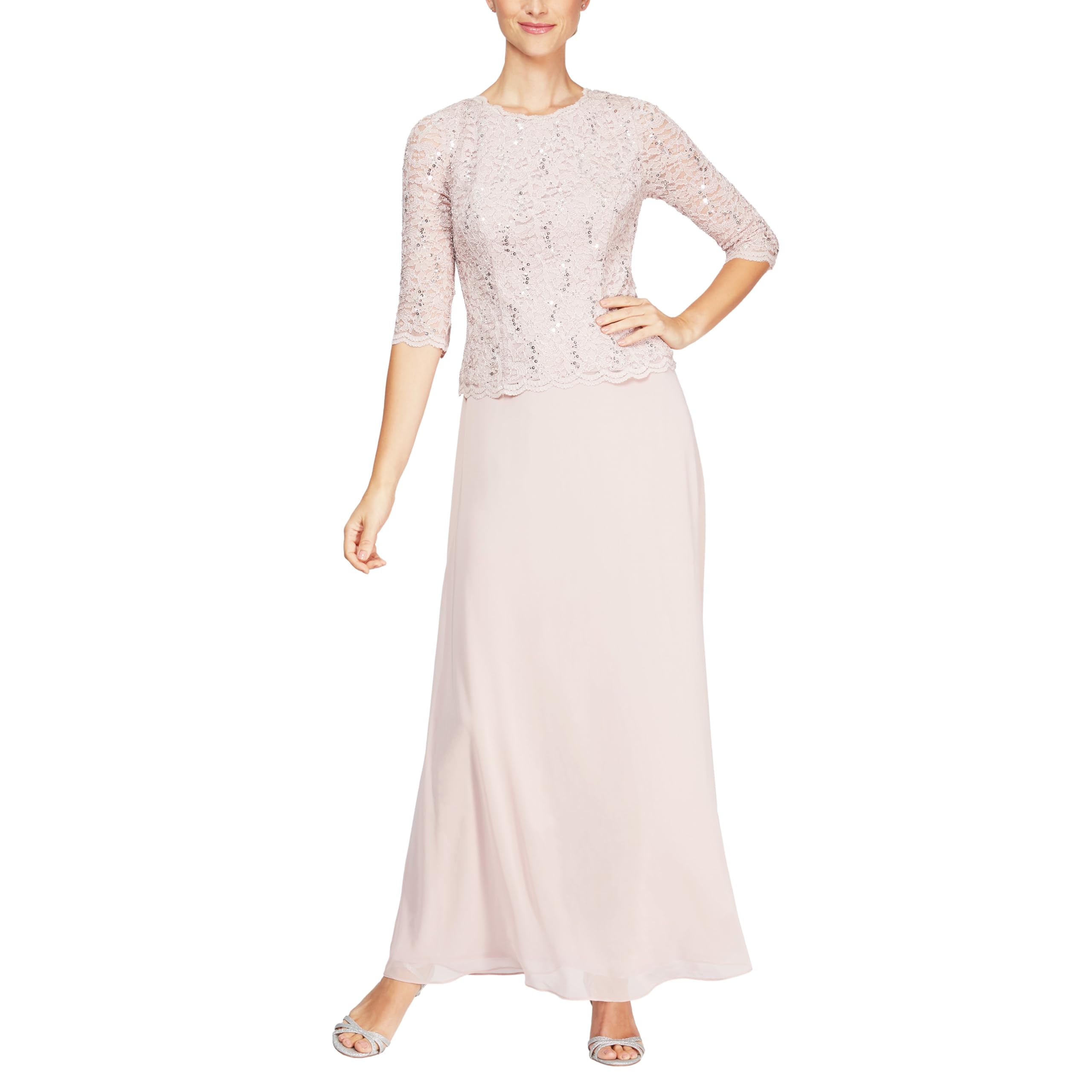 Alex Evenings Vestido Corto de cóctel Bordado para Mujer, invitada de Boda (Tallas pequeñas y Regulares)