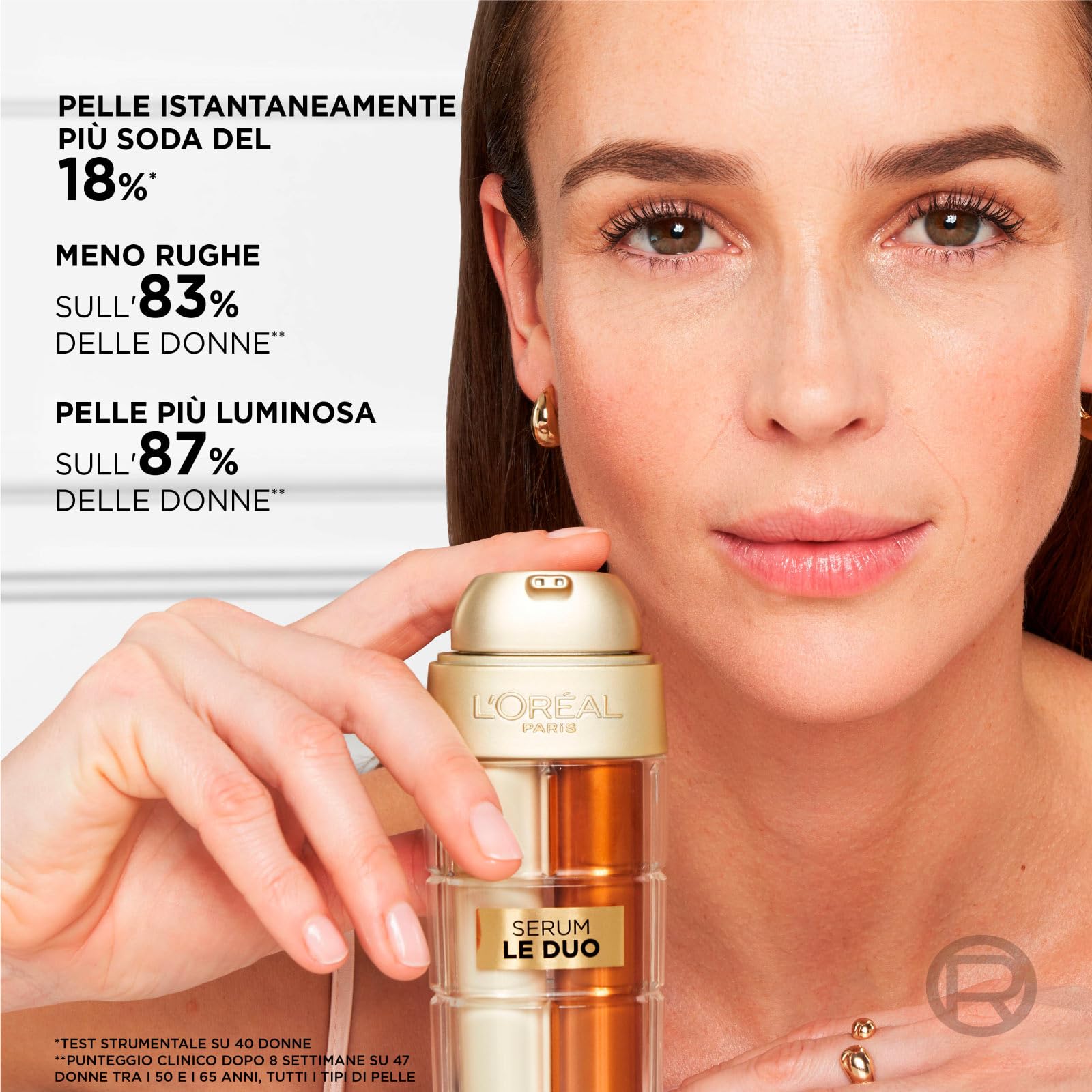 L'Oréal Paris Age Perfect Siero Anti-età Le Duo Illuminante Rassodante con Collagene Vitamine C B3 30ml + Age Perfect Renaissance Cellulaire Crema Viso Rivitalizzante con Neoespiridina Vitamina E 50ml