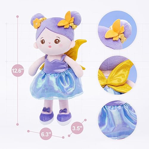 Miniatura 8 de OUOZZZ Juego de regalo de muñeca suave de 13 pulgadas primera muñeca de bebé muñeca de trapo de felpa para dormir juguete para niños y niñas