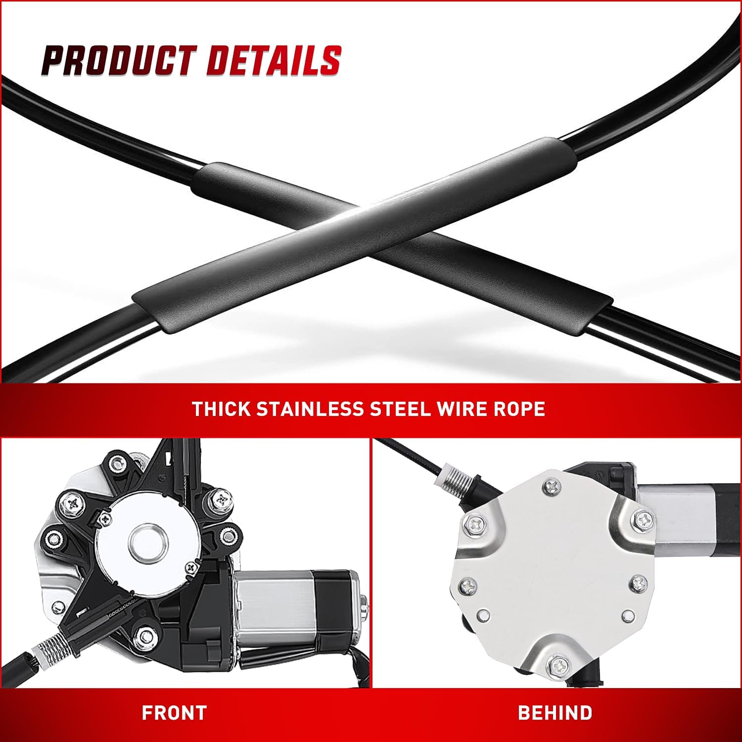 Nilight Power Window Regulator/Motor Compatible with 2006 2007 2008 2009 2010 2011 2012 2013 Chevrolet Impala/Impala Limited 2014 2015 2016 Front Driver Side 748-172