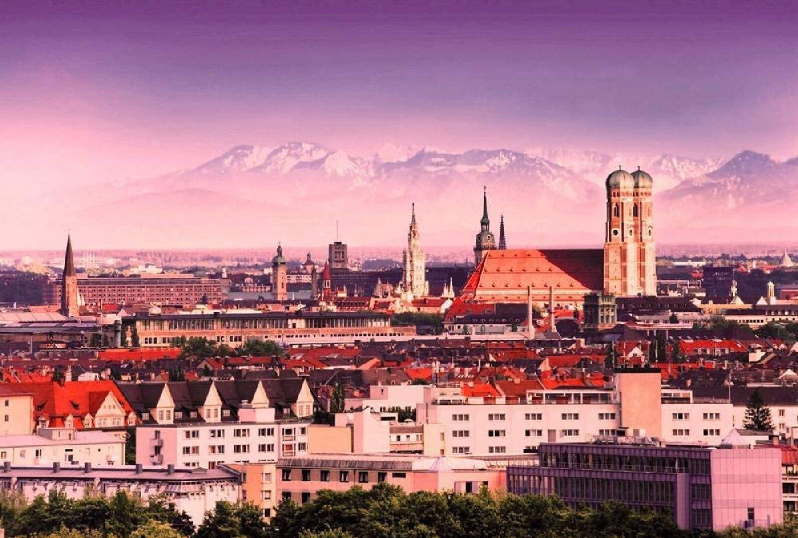 Puzzle 1314 Teile für Erwachsene Glückliche Stadt, französische Stadt Holz Puzzle Für Erwachsene