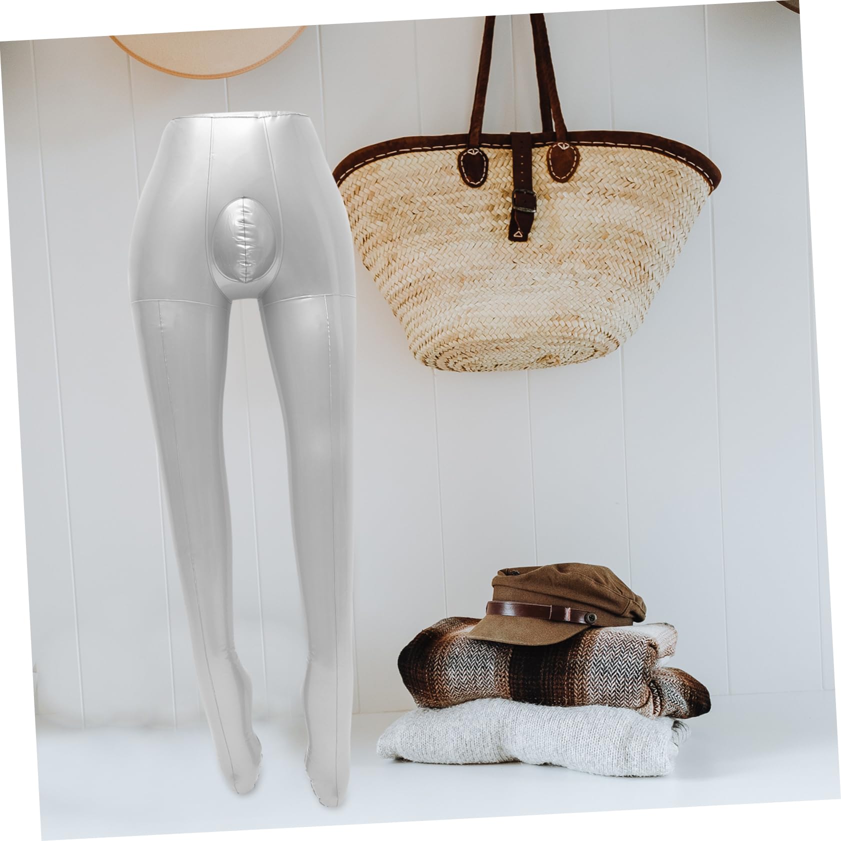 PRETYZOOM Mannequin et Technologie Anti-Fuite en PVC Homme Argenté pour Pantalon Gonflable Design Gonflable pour Usage Personnel et Exposition