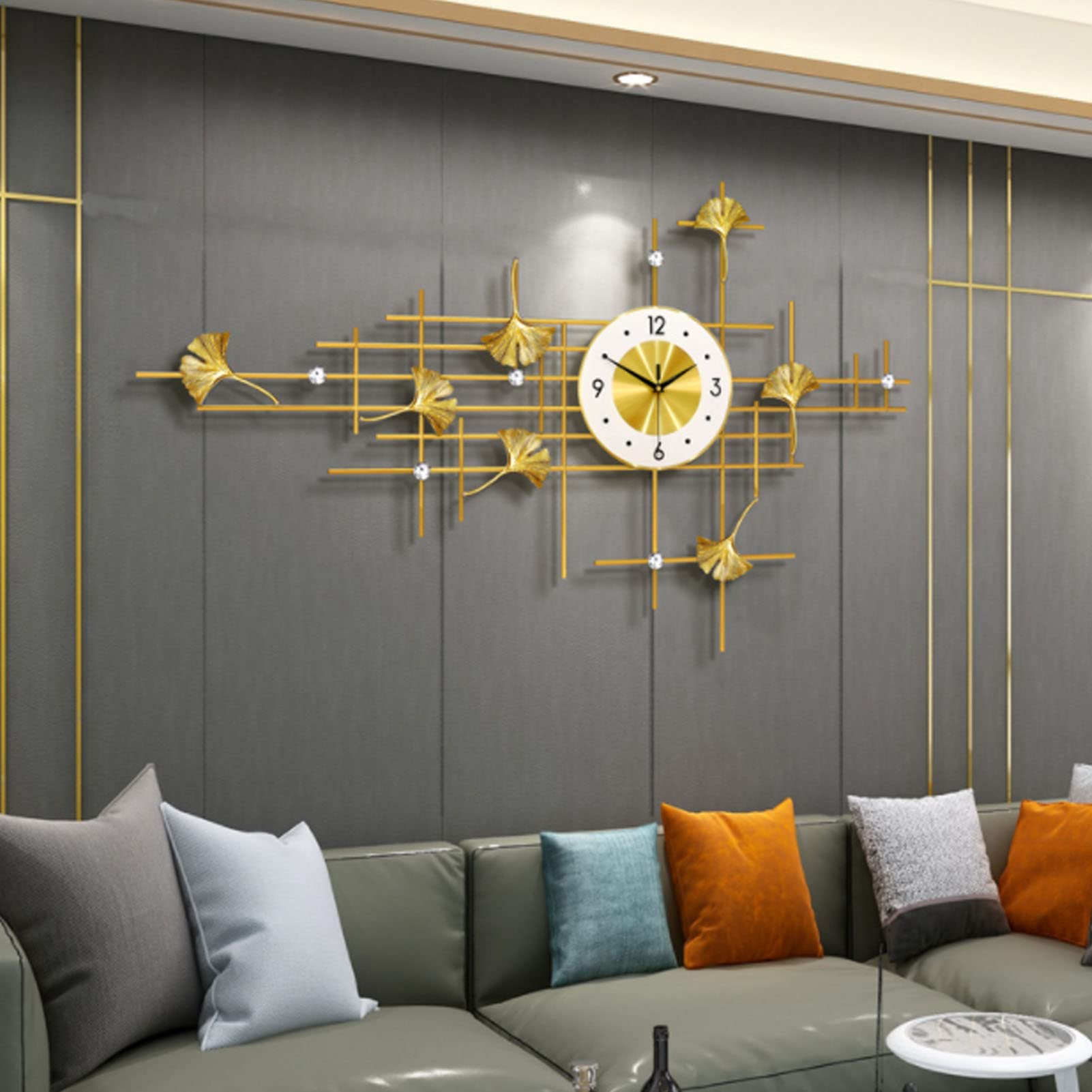 Reloj de Pared de Metal Decorativo de Arte del Hierro de 39,0 X