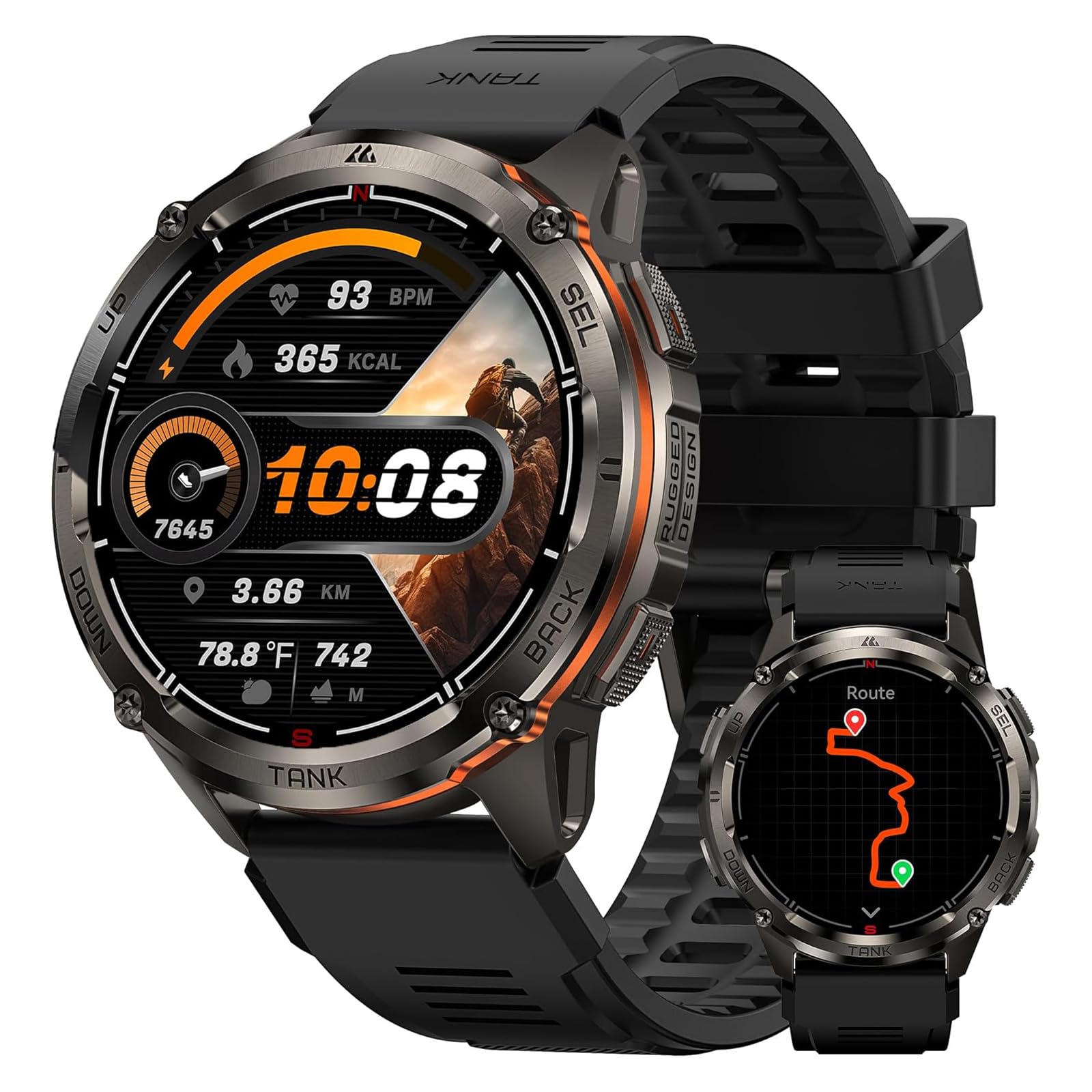 KOSPET Tank T3 Ultra 2 Montre Connectée Homme avec GPS et Appel Bluetooth (T3U2)