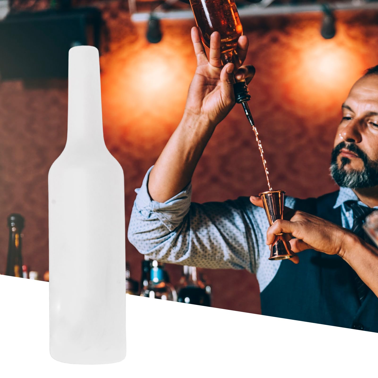 Pyhodi Flair Bottle Ensemble de Bouteilles D'entraînement pour Barman, Bouteille D'entraînement en Silicone Souple Résistant aux Chutes avec Nettoyage Facile et Toucher Confortable,