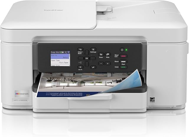 Brother INKvestment 1365 Wireless Color Inkjet All-in-One Printer with Automatic Duplex Printing and 1.8” Color Display | Includes Refresh Subscription Trial(1) (MFC-J1365DW) | Wireless Inkvestment Aio, Auto Duplex, 1.8 Color Display, 150-Sheet Tray,