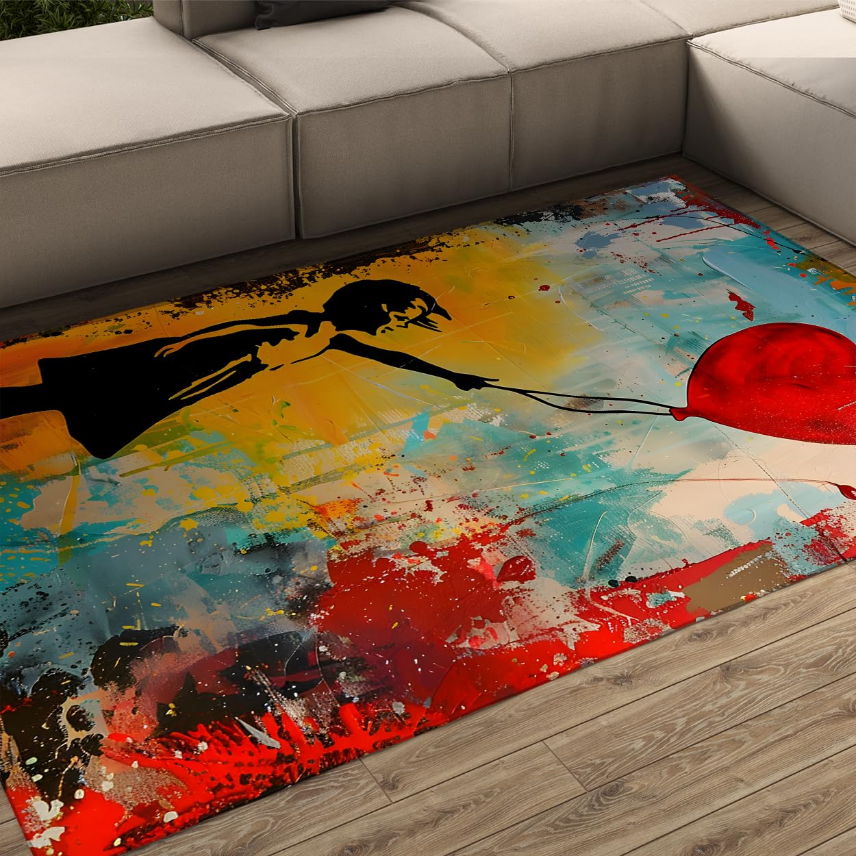 Tapis lavable en machine antidérapant Banksy pour salon