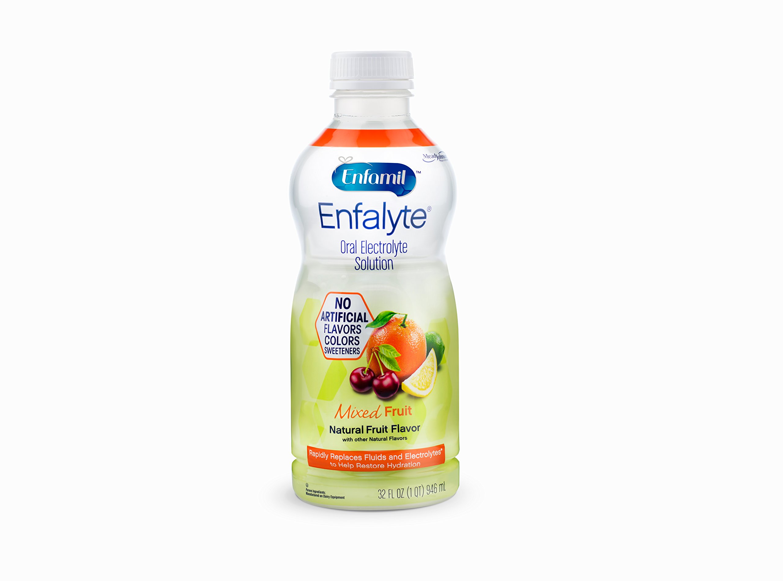 Enfamil Enfalyte Electrolyte Supplement Water Hydration Drink, Cherry Splash, 32 Fluid Ounce (Pack of 6)