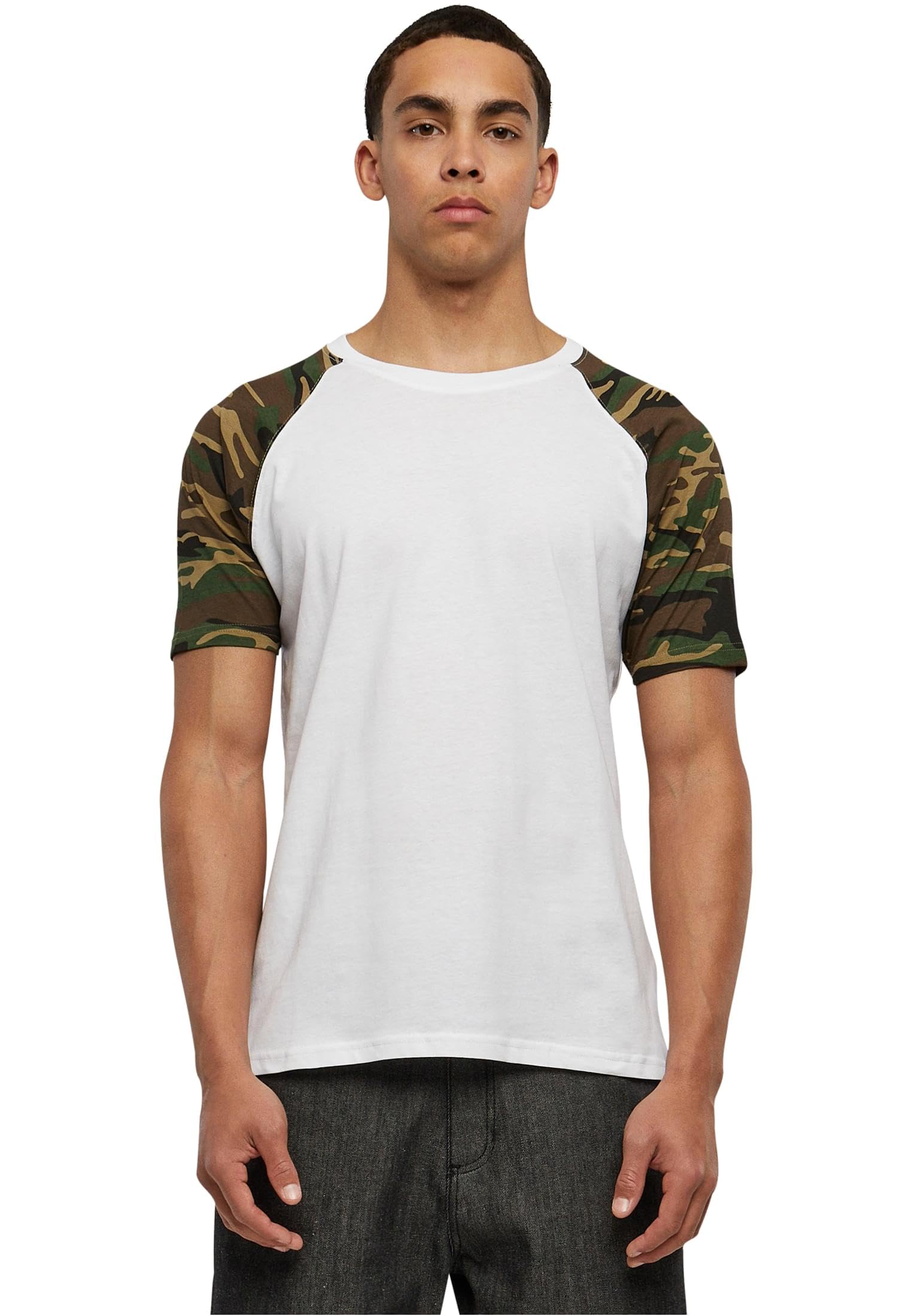 Urban Classics Men's Blanc T-Shirt Urban Classic Raglan Contrat