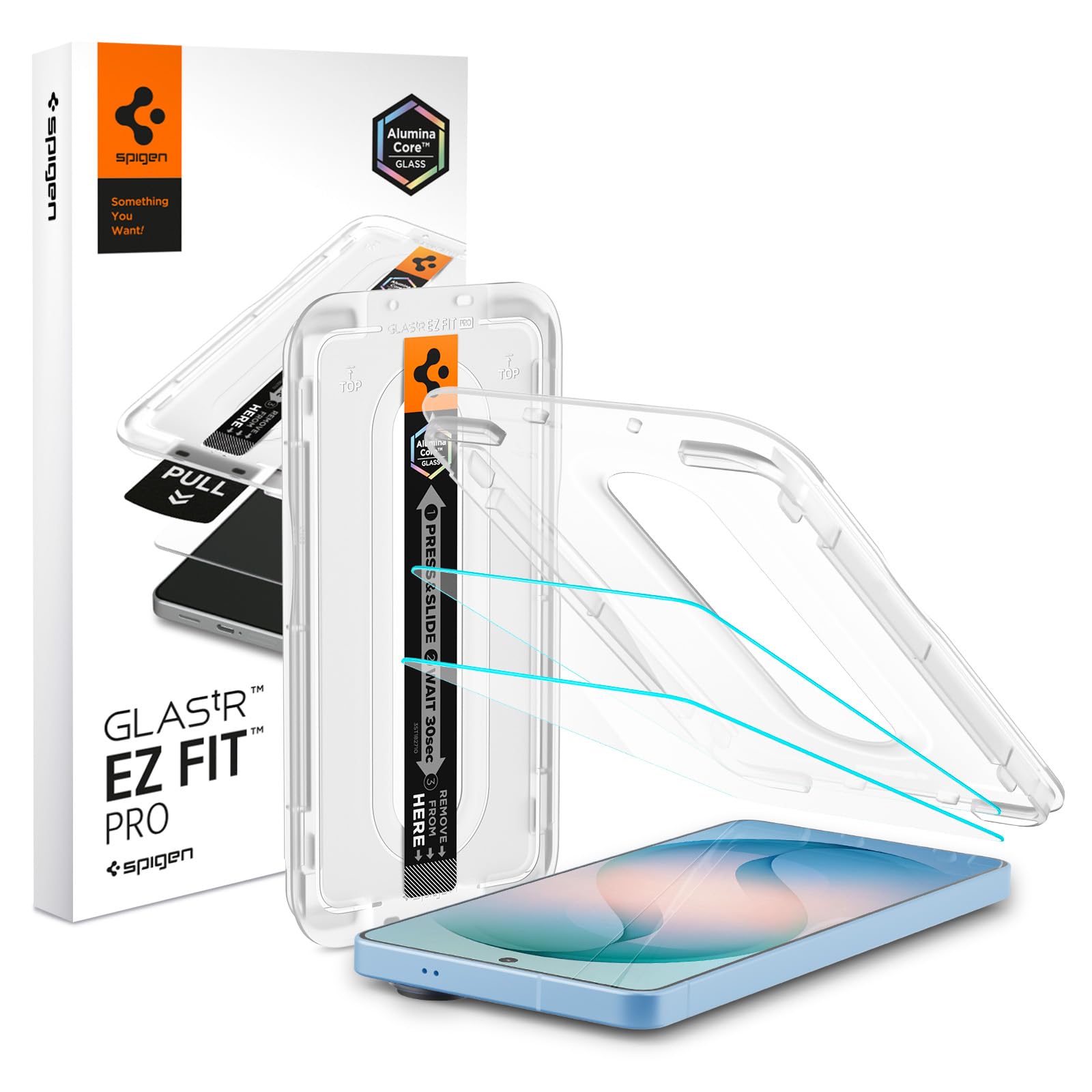 Spigen Galaxy S26 Plus ile Uyumlu Kolay Kurulum Cam Ekran Koruyucu GLAS.tR EZ Fit Pro HD Şeffaf - AGL11079 (Spigen TR Garantili) | Sertleştirilmiş cam, montaj kiti dahil, kristal berraklığında, çizilmeye karşı dayanıklı, kılıf dostu, 10H+ sertlik filmi